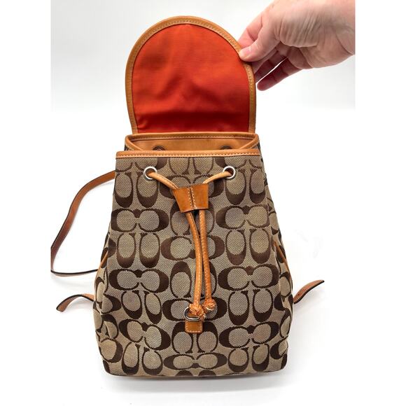 COACH Vintage Y2K Signature Mini Backpack, Brown main image 13